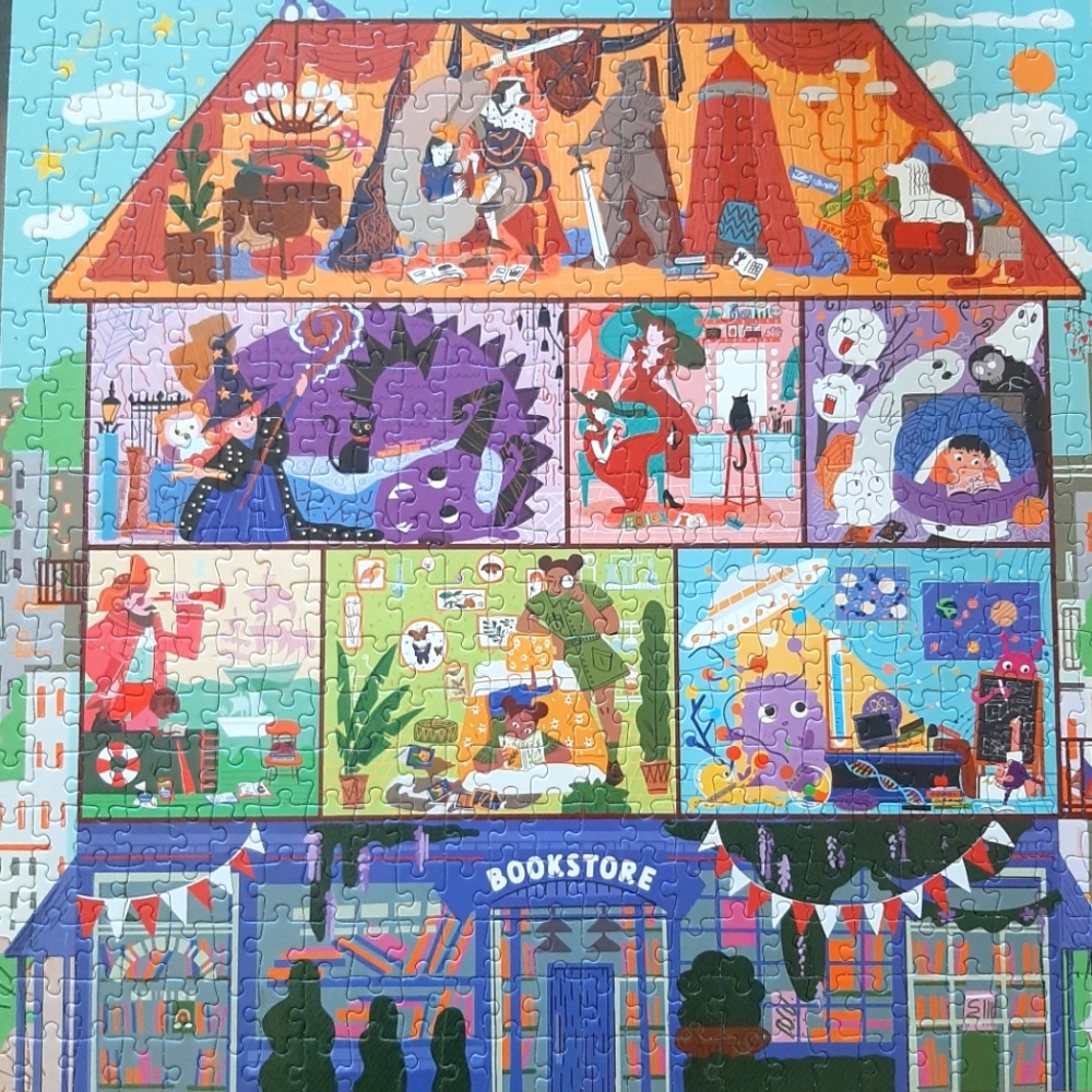 Whimsical Haunted House Puzzle - Multicolor